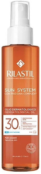 Sonnenschutzölür den Körper SPF 30  - Rilastil Sun System Olio Dermatologico SPF30 — Bild N1