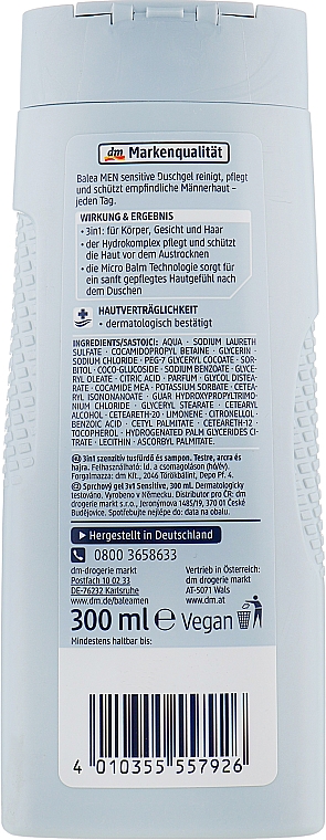 Gel für empfindliche Haut - Balea Men Gel — Bild N2