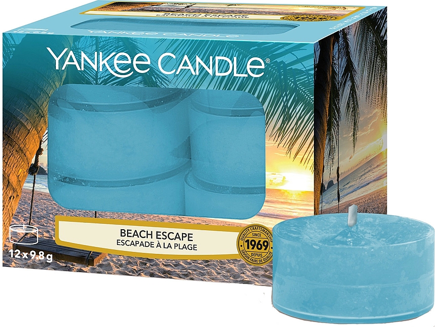 Teekerze Flucht am Strand - Yankee Candle Scented Tea Light Candles Beach Escape — Bild N1