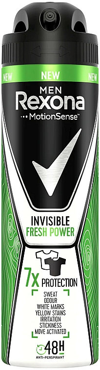 Deospray Antitranspirant - Rexona Antiperspirant Men Invisible Fresh Power — Bild N1