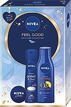 Düfte, Parfümerie und Kosmetik Set - NIVEA Feel Good (b/milk/250ml + deo/150ml + cr/30ml)