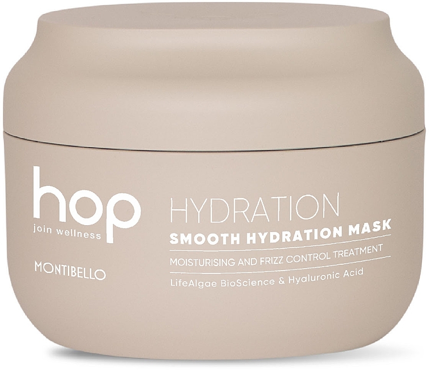 Feuchtigkeitsspendende Maske für krauses und widerspenstiges Haar - Montibello HOP Smooth Hydration Mask — Bild N2