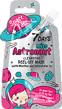 Düfte, Parfümerie und Kosmetik Porenreinigende verjüngende, tonisierende und schützende Peel-Off Gesichtsmaske mit Menthol - 7 Days Space Face
