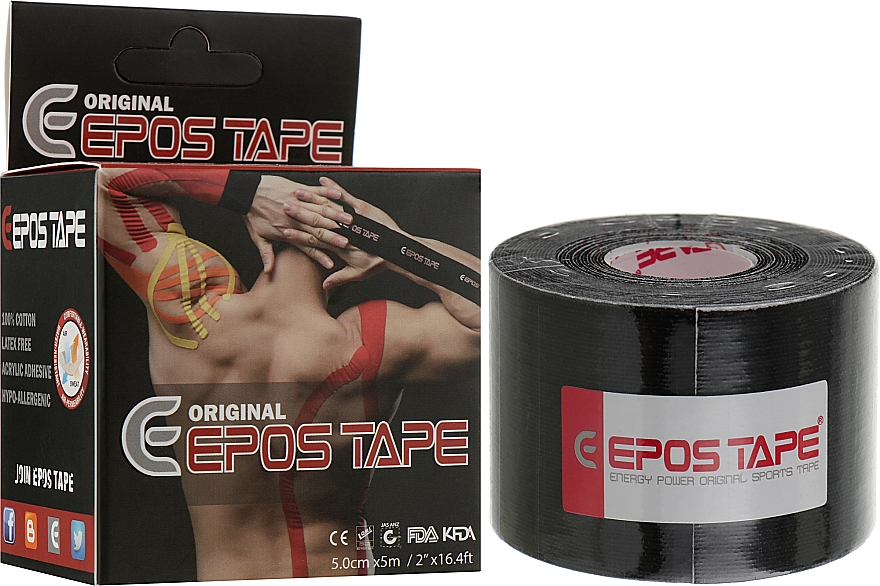 Kinesio-Band schwarz - Epos Tape Original — Bild N2