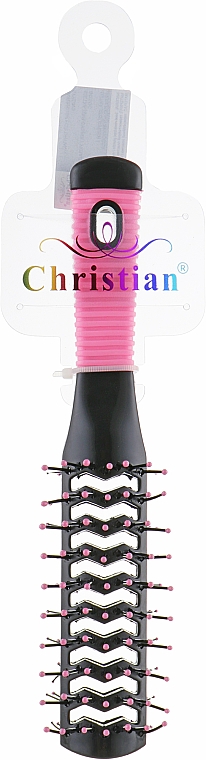 Haarbürste CR-4105 schwarz-rosa - Christian — Bild N1