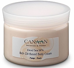 Düfte, Parfümerie und Kosmetik Körpercreme mit Mango und Pfirsich - Canaan Minerals & Herbs Rich Oil Based Body Cream Mango-Peach