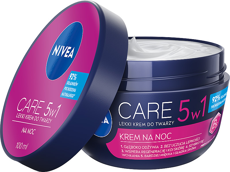 3in1 Leichte Gesichtscreme für die Nacht - Nivea Care Night Light Face Cream — Foto N2