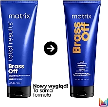 Haarmaske gegen Kupfer- und Gelbtöne für Brünette - Matrix Total Results Brass Off Color Obsessed Maske — Foto N2
