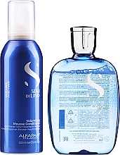 Haarpflegeset - Alfaparf Semi Di Lino Volume (Haarshampoo 250ml + Conditioner 200ml + Kosmetiktasche) — Bild N2