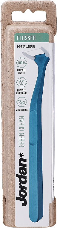 Zahnseide mit Halter blau - Jordan Green Clean Flosser — Bild N1