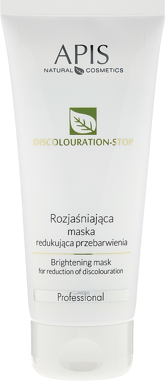 Aufhellende Gesichtsmaske mit D-Panthenol und Gurkenextrakt - APIS Professional Discolouration-Stop Brightening Mask For Reduction of Discolouration — Bild N1