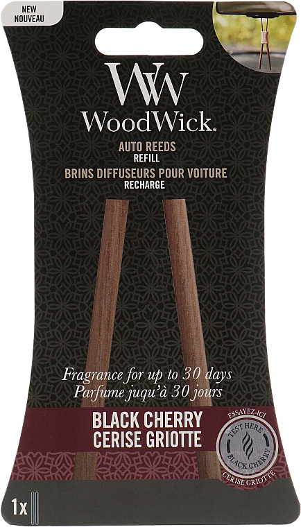 Auto-Lufterfrischer (Refill) - Woodwick Black Cherry Auto Reeds Refill — Bild N1