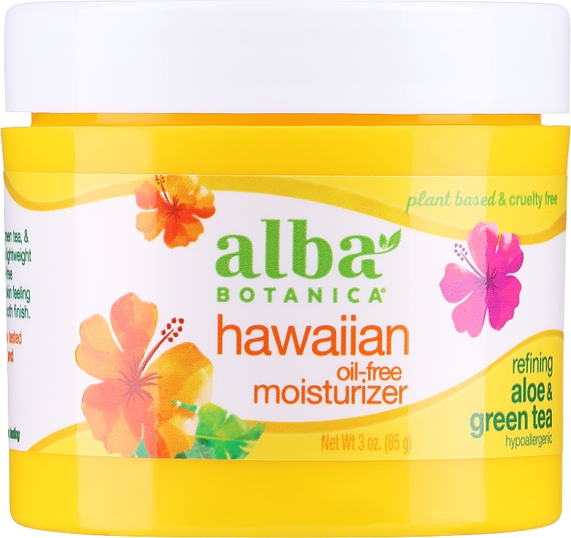 Feuchtigkeitsspendende ölfreie Gesichtscreme mit Aloe und grünem Tee - Alba Botanica Natural Hawaiian Oil Free Moisturizer Refining Aloe & Green Tea