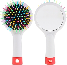 Düfte, Parfümerie und Kosmetik Haarbürste mit Speigel grau - Twish Handy Hair Brush with Mirror Light Grey