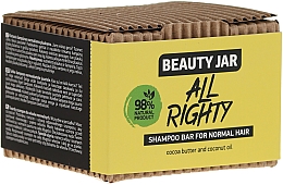Düfte, Parfümerie und Kosmetik Festes Shampoo für normales Haar mit Kakaobutter und Kokosöl - Beauty Jar Hair Care All Righty Shampoo