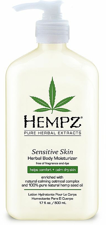 Botanische Feuchtigkeitslotion für empfindliche Haut - Hempz Sensitive Skin Herbal Body Moisturizer — Bild N1