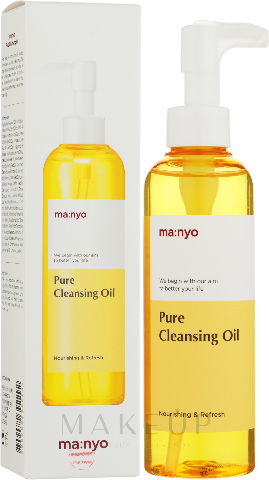 Nährendes und erfrischendes Gesichtsreinigungsöl mit Aminosäuren, Fettsäuren und Vitaminen - Manyo Pure Cleansing Oil — Bild 200 ml
