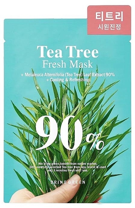 Tuchmaske für das Gesicht mit Teebaumextrakt - Bring Green Tea Tree 90% Fresh Mask Sheet — Bild N1