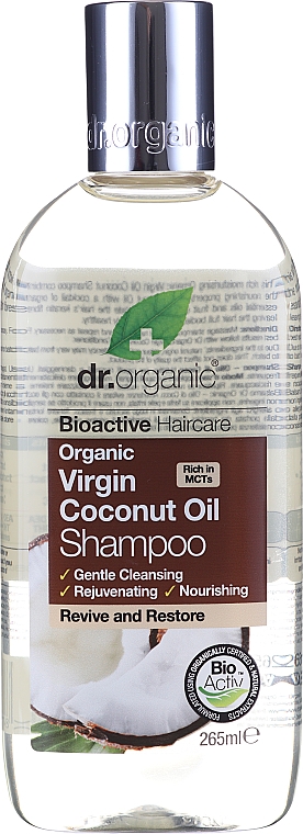 Verjüngendes Shampoo mit Kokosöl - Dr. Organic Bioactive Haircare Virgin Coconut Oil Shampoo — Bild N1