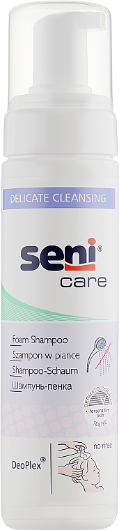 Schaumshampoo zu Reinigung des Haares ohne Wasser - Seni Care Foam Shampoo — Bild N1