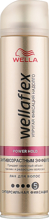 Anti-Aging-Haarspray extra starker Halt - Wella Wellaflex Power Hold — Bild N1