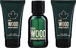 Düfte, Parfümerie und Kosmetik Dsquared2 Green Wood Pour Homme - Duftset (Eau de Toilette 50ml + Duschgel 50ml + Körperlotion 50ml) 