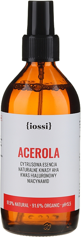Acerola Gesichtsessenz mit AHA-Säuren, Hyaluronsäure und Niacinamid - Iossi Acerola Essence