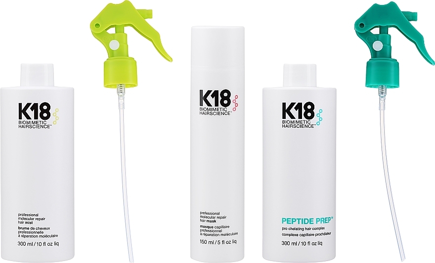 Haarpflegeset - K18 Hair Prep + Repair Service Essentials Set (complex/hair/300ml + mist/hair/300ml + mask/hair/150ml) — Bild N2