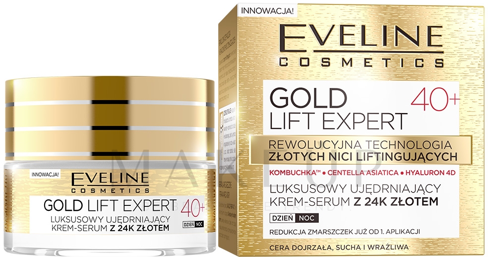 Straffende Gesichtscreme für Tag und Nacht 40+ - Eveline Cosmetics Gold Lift Expert — Bild 50 ml
