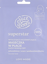 Düfte, Parfümerie und Kosmetik Tuchmaske für das Gesicht - BodyBoom FaceBoom SuperStar Face Sheet Mask