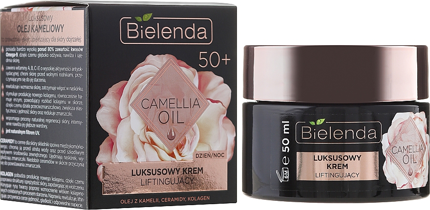 Luxuriöse Gesichtscreme für Tag und Nacht mit Liftingeffekt 50+ - Bielenda Camellia Oil Luxurious Lifting Cream 50+ — Bild N1