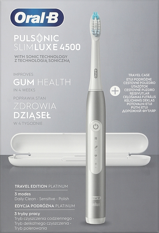 Elektrische Zahnbürste silber - Oral-B Braun Pulsonic Slim Luxe 4500 — Bild N1