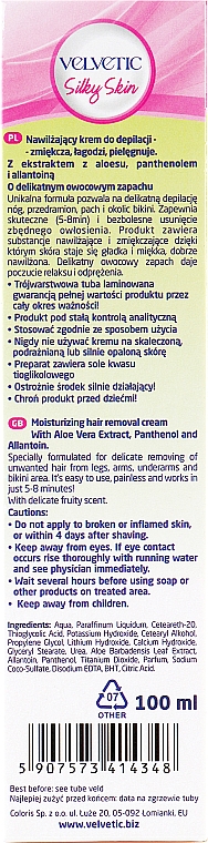 Feuchtigkeitscreme für die Enthaarung - Velvetic Silky Skin Moisturizing Hair Removal Cream — Bild N3