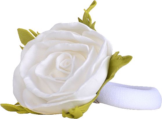Haargummi Weiße Rose klein - Katya Snezhkova — Bild N2
