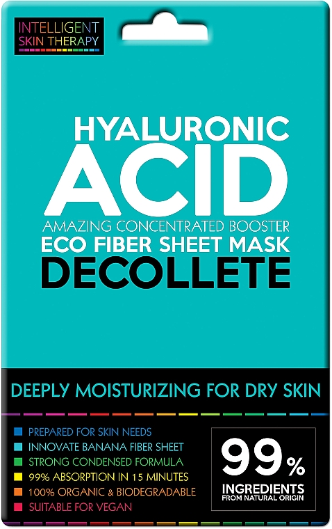 Intensiv feuchtigkeitsspendende Tuchmaske für das Dekolleté mit Hyaluronsäure - Beauty Face IST Extremely Moisturizing Decolette Mask Hyaluronic Acid — Bild N1