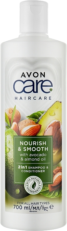 2in1 Shampoo-Conditioner - Avon Care Nourish & Smooth  — Bild N1