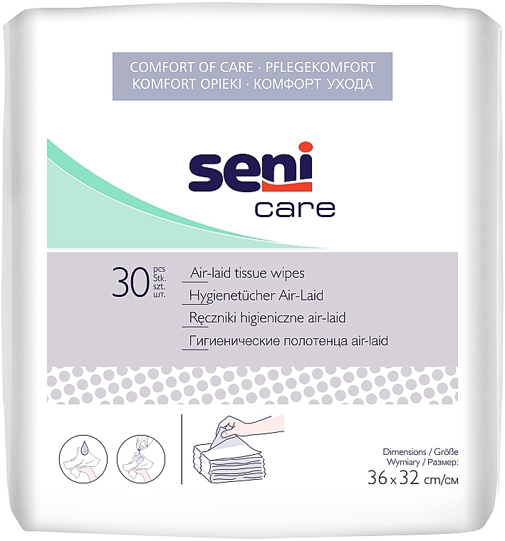 Reinigungstücher 30 St. - Seni Care Air-Laid Tissue Wipes — Bild N2