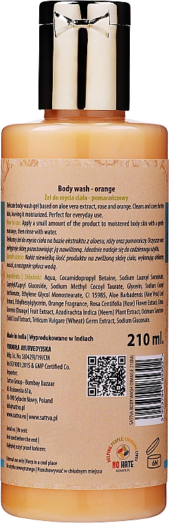 Duschgel Orange - Sattva Ayurveda Body Wash Orange — Bild N2
