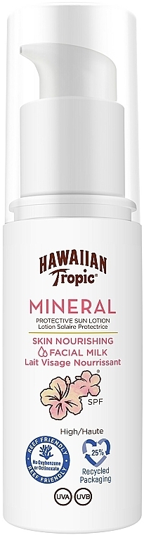 Sonnenschutz-Gesichtslotion - Hawaiian Tropic Skin Nourishing Mineral Facial Milk SPF30 — Bild N1