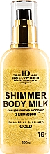 Düfte, Parfümerie und Kosmetik Körpermilch mit Schimmer - HD Hollywood Shimmer Body Milk Gold SPF 10
