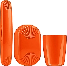 Düfte, Parfümerie und Kosmetik Sanel Comfort II (Zahnbecher 1 St. + Zahnbürstenetui 1 St. + Seifendose 1 St.) - Reiseset orange