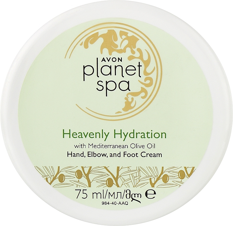 Handcreme mit Olivenöl - Avon Planet SPA Heavenly Hydration Hand Elbow And Foot Cream — Bild N1