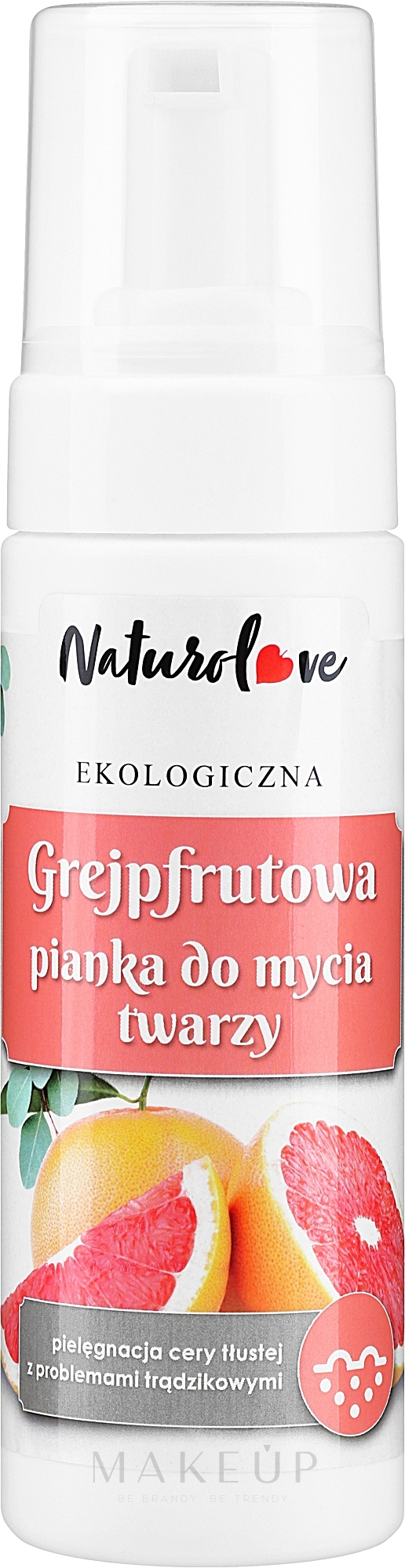 Gesichtsreinigungsschaum mit Grapefruit - Naturolove — Bild 150 ml