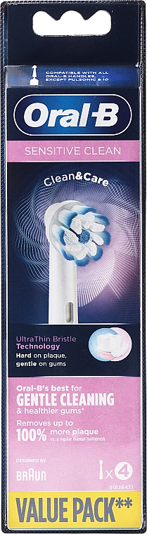 Austauschbare Zahnbürstenköpfe für elektrische Zahnbürste Sensi UltraThin 4 St. - Oral-B Sensi UltraThin Toothbrush Heads — Bild N1