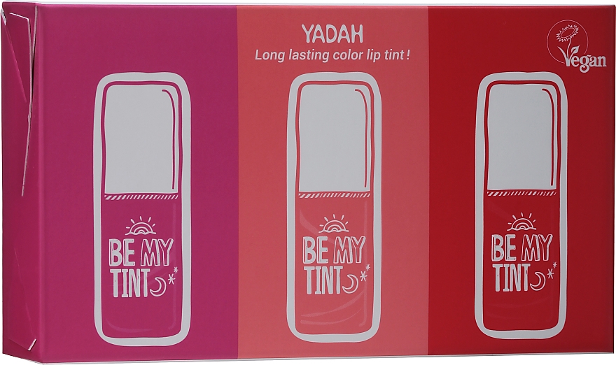 Make-up Set - Yadah Long Lasting Color Lip Tint Be My Tint (lLippentinte 3x2.3g) — Bild N2