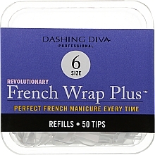 Nageltips French Wrap - Dashing Diva French Wrap Plus White 50 Tips Size 6 — Bild N1