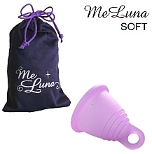 Menstruationstasse mit Schlaufe Größe L rosa - MeLuna Soft Shorty Menstrual Cup Ring — Bild N1