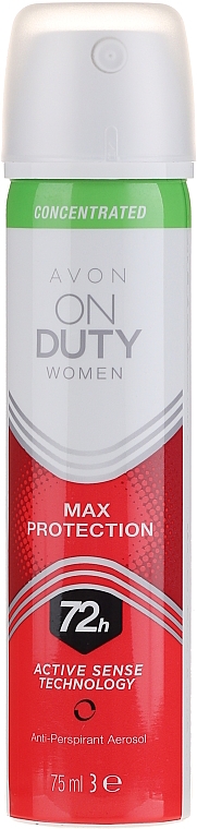 Deospray Antitranspirant - Avon On Duty Concentrated Max Protection Anti-Perspirant Aerosol 72H — Bild N1