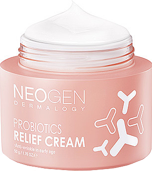 Feuchtigkeitsspendende, straffende und beruhigende Anti-Falten Gesichtscreme mit Probiotika - Neogen Dermalogy Probiotics Relief Cream — Bild N1