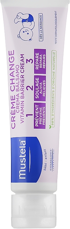 Wundschutzcreme 1-2-3 für Babys - Mustela Bebe 1 2 3 Vitamin Barrier Cream — Bild N3